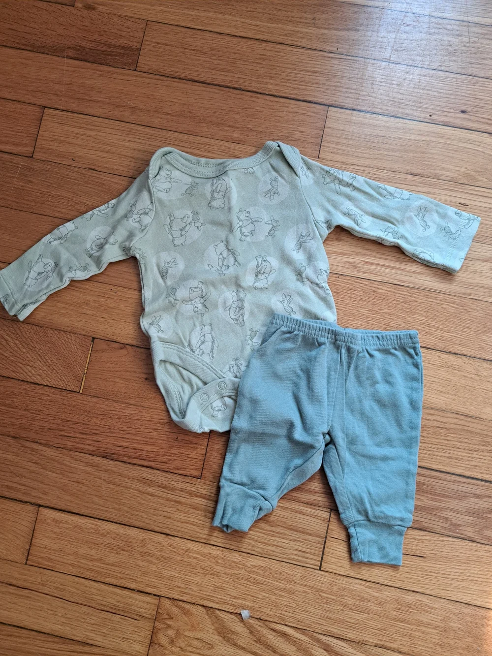 Carter's Mint Green Winnie the Pooh Matching Set
